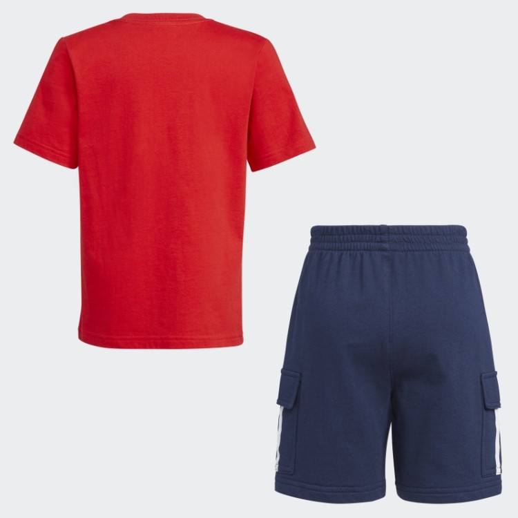Conjunto Camiseta E Short Cargo Vermelho Adidas