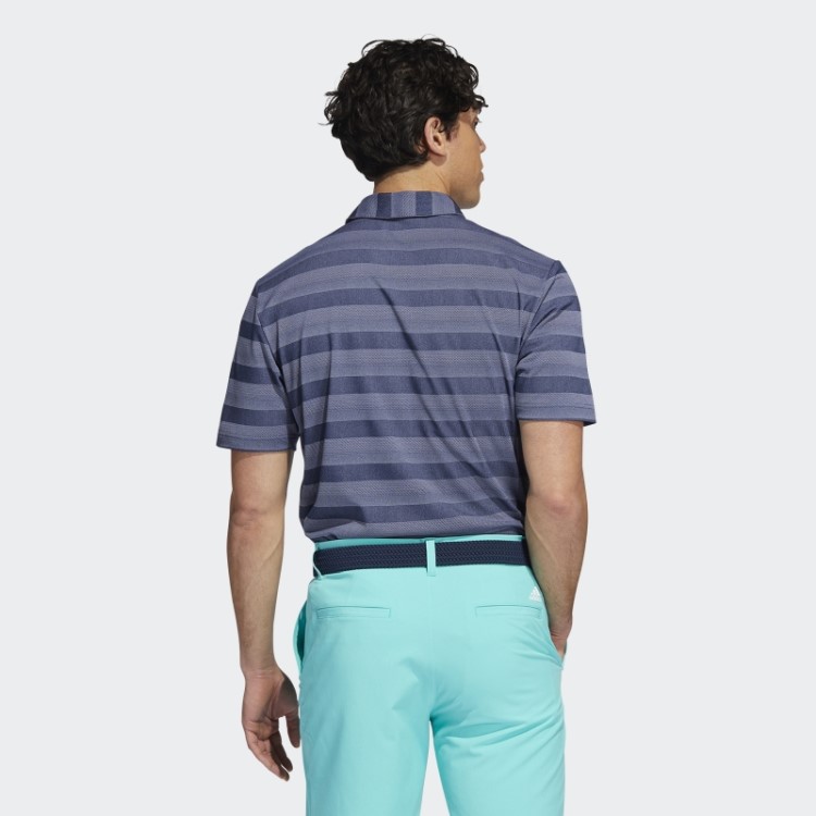 Camisa Polo Listrada Bicolor Azul Adidas