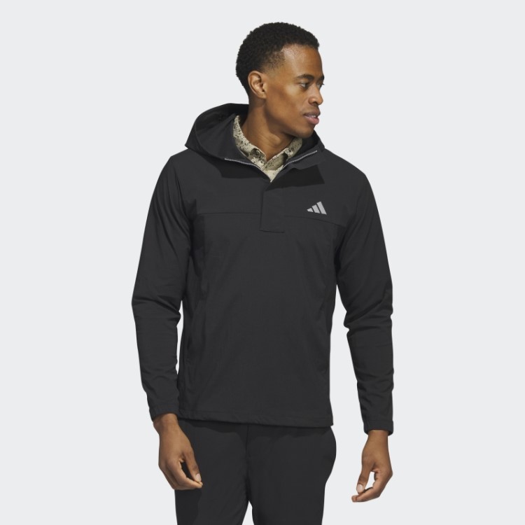 Adidas Ripstop 1/4-zip Moletom Com Capuz De Golfe Preto