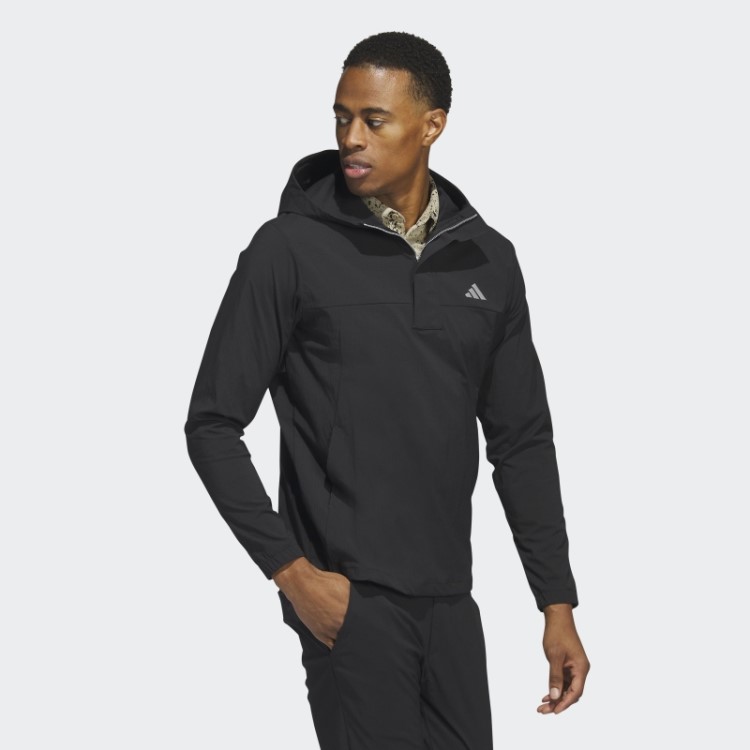 Adidas Ripstop 1/4-zip Moletom Com Capuz De Golfe Preto