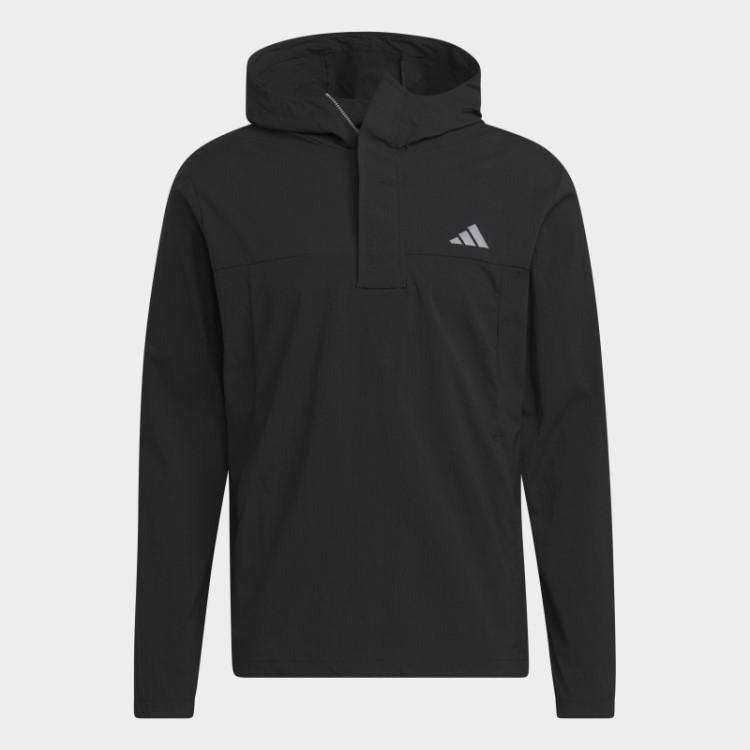 Adidas Ripstop 1/4-zip Moletom Com Capuz De Golfe Preto