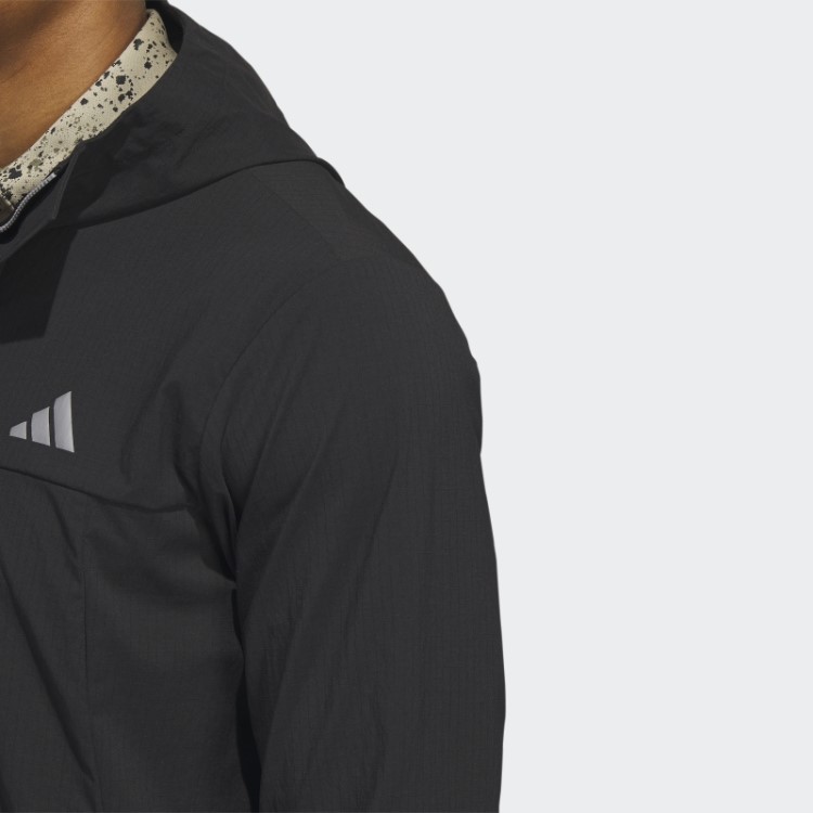Adidas Ripstop 1/4-zip Moletom Com Capuz De Golfe Preto