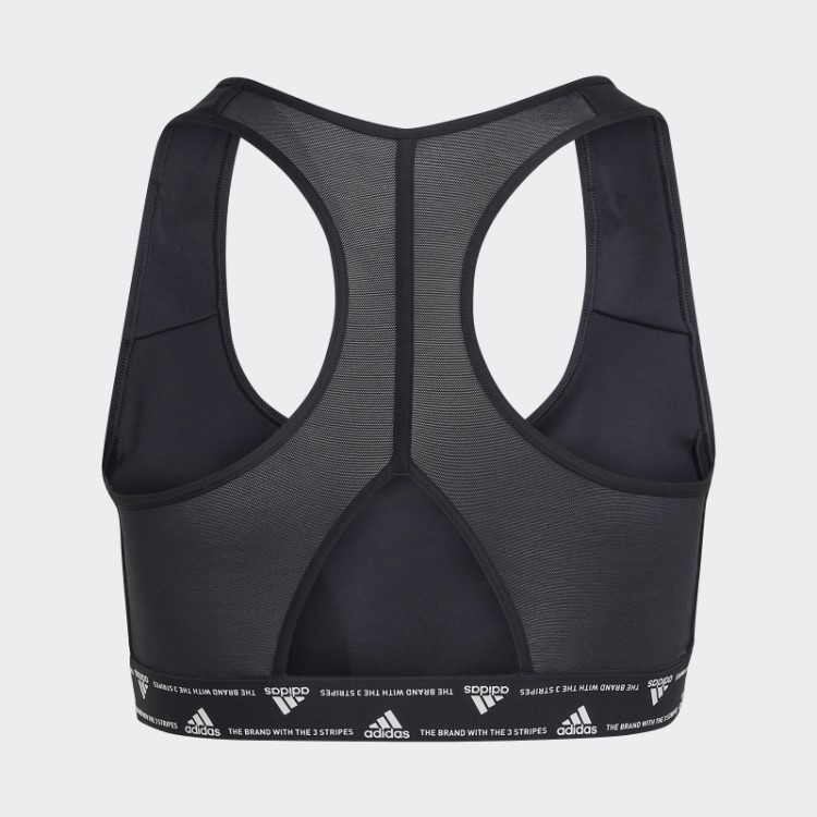 Sutiã Adidas Powerreact Training De Suporte Médio (tamanho Grande) Fashion Preto
