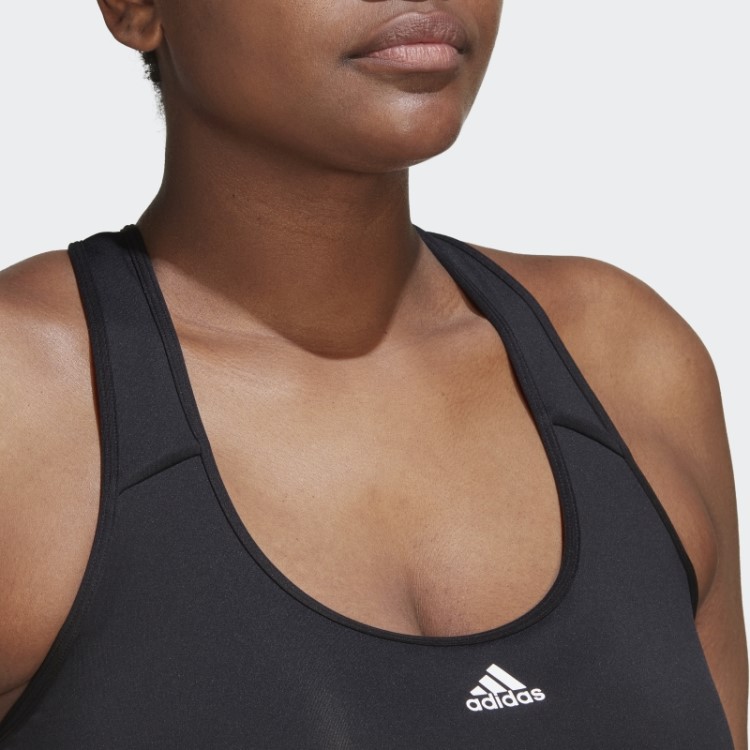 Sutiã Adidas Powerreact Training De Suporte Médio (tamanho Grande) Fashion Preto