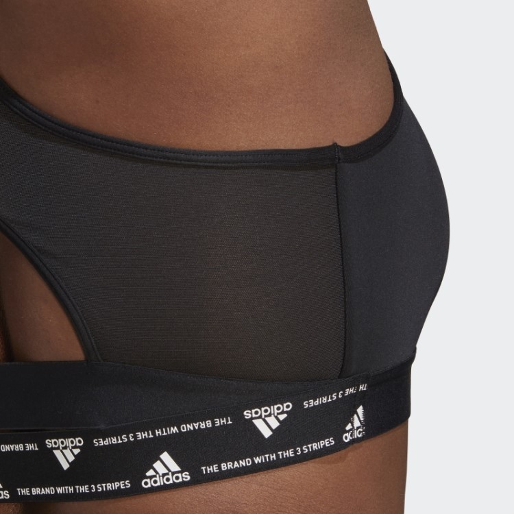 Sutiã Adidas Powerreact Training De Suporte Médio (tamanho Grande) Fashion Preto
