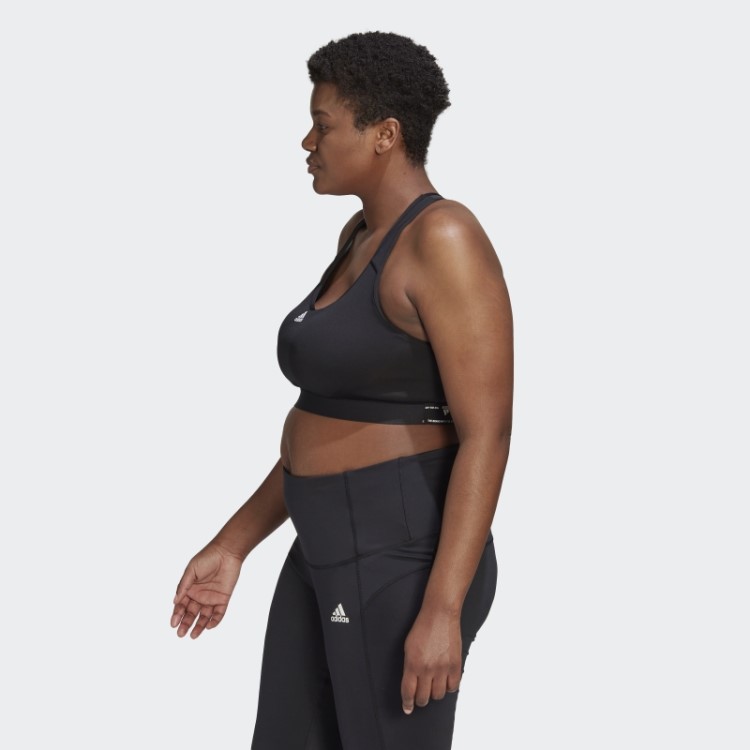 Sutiã Adidas Powerreact Training De Suporte Médio (tamanho Grande) Preto Quente