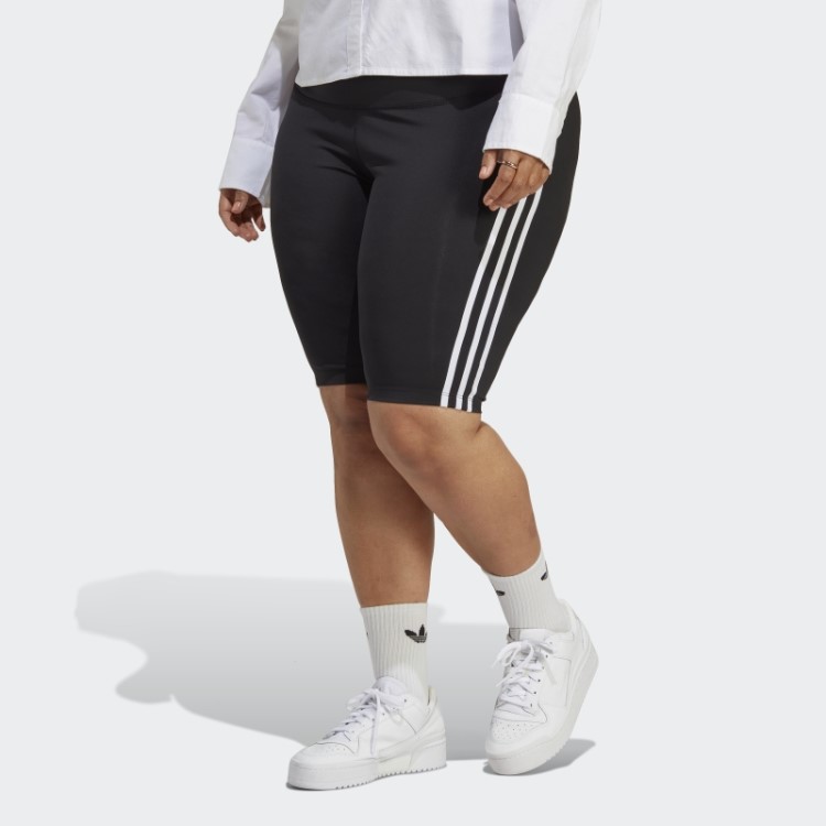 Meia-calça Preta De Cintura Alta Adidas Adicolor Classics (tamanho Grande)