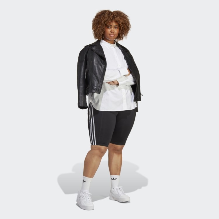 Meia-calça Preta De Cintura Alta Adidas Adicolor Classics (tamanho Grande)