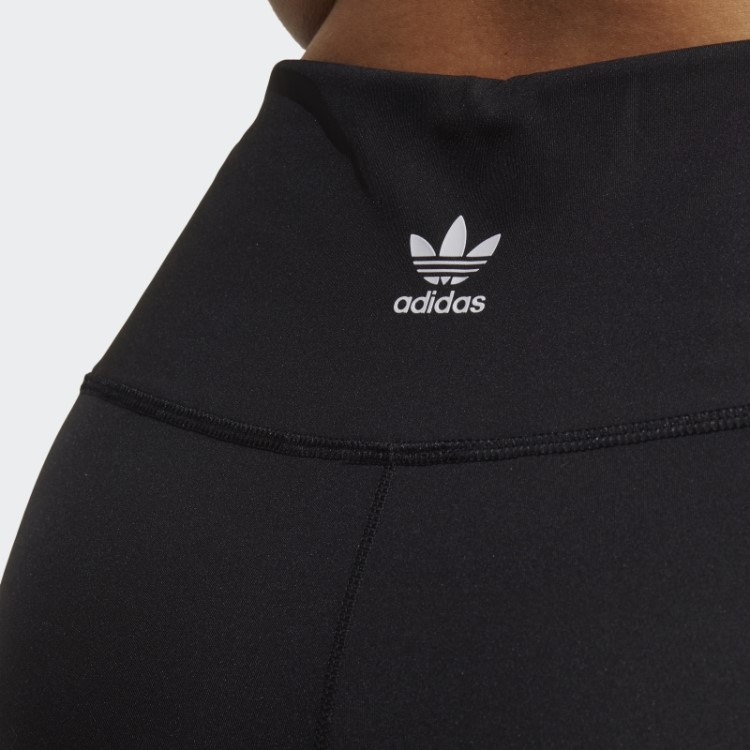 Meia-calça Preta De Cintura Alta Adidas Adicolor Classics (tamanho Grande)