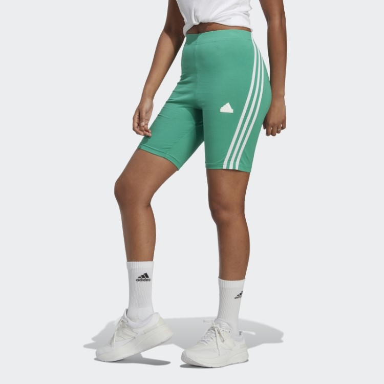 Short De Ciclismo Com As Três Listras Verde Future Icons Da Adidas Court