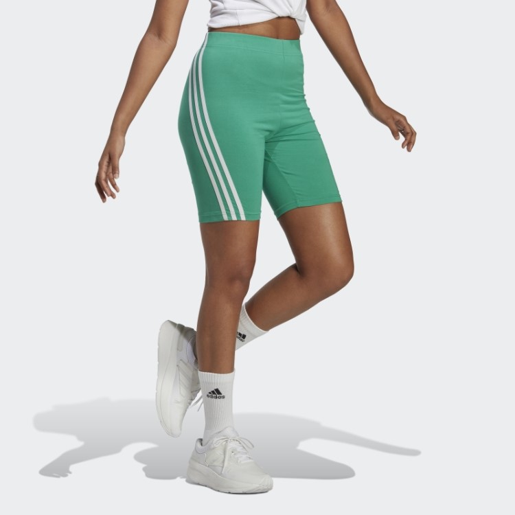 Short De Ciclismo Com As Três Listras Verde Future Icons Da Adidas Court