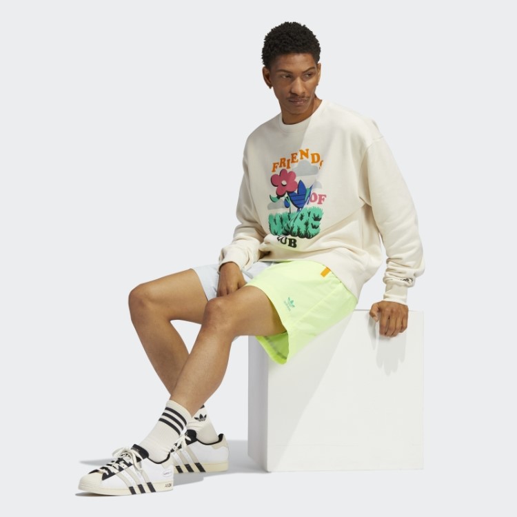 Calção Tecido Bloqueado Azul Adidas