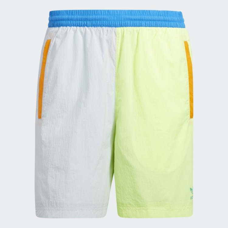 Calção Tecido Bloqueado Azul Adidas