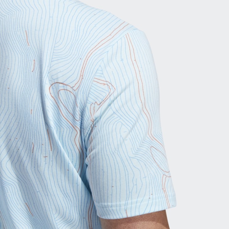 Camisa Polo Azul Mel Course Map Adidas