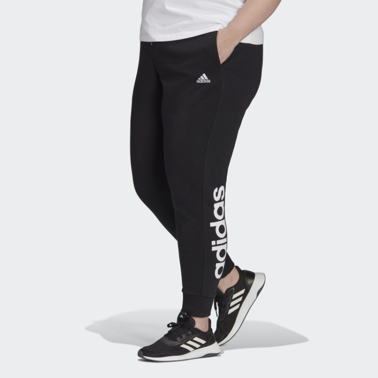 Calça Adidas Black Essentials Com Logo French Terry (tamanho Grande)