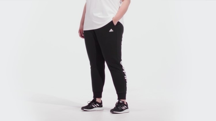 Calça Adidas Black Essentials Com Logo French Terry (tamanho Grande)