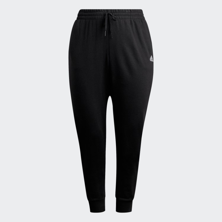 Calça Adidas Black Essentials Com Logo French Terry (tamanho Grande)