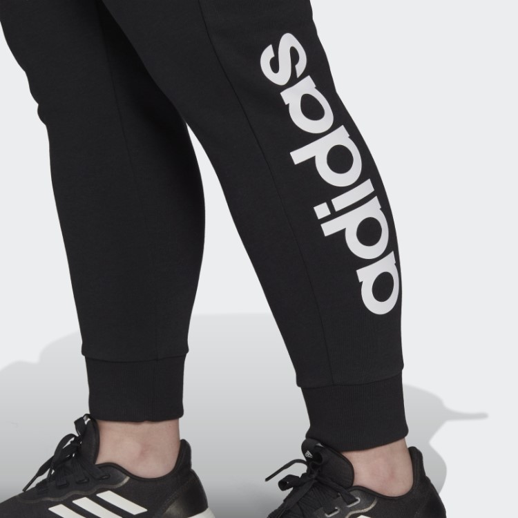 Calça Adidas Black Essentials Com Logo French Terry (tamanho Grande)
