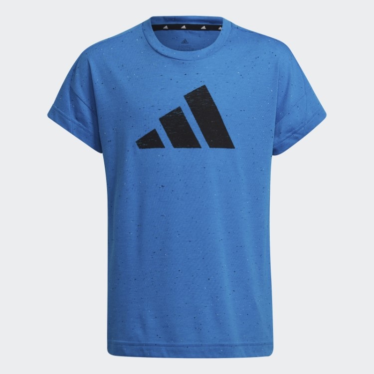 Camiseta De Algodão Solta Com As Três Listras Blue Mel Future Icons Da Adidas