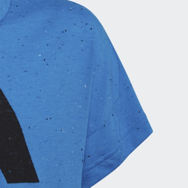 Camiseta De Algodão Solta Com As Três Listras Blue Mel Future Icons Da Adidas