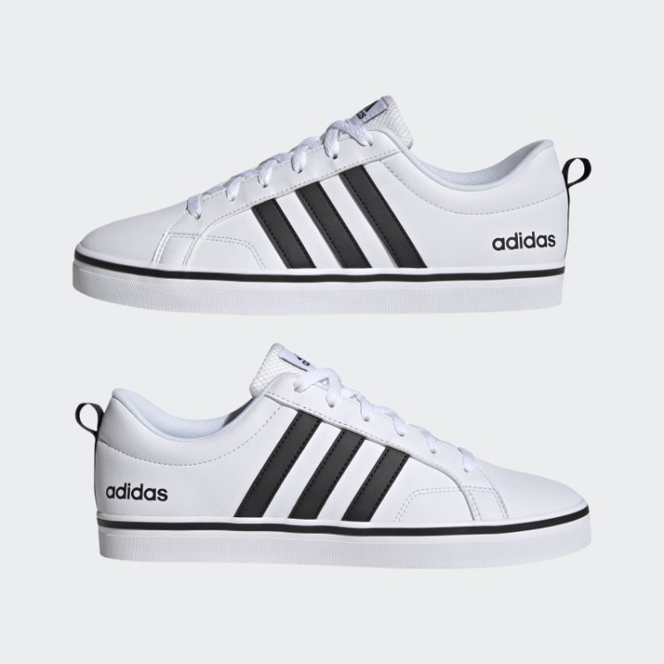Adidas White Vs Pace 2.0 Com As 3 Listras Nobuck Sintético Da Marca