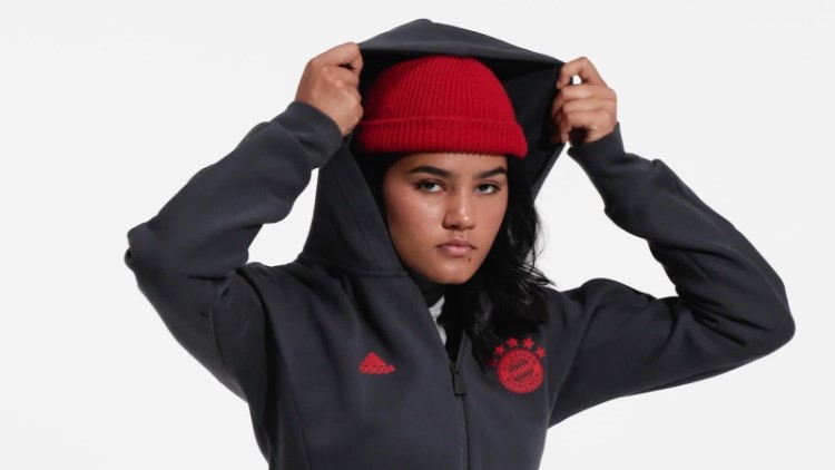 Jaqueta Adidas Fc Bayern Hino Cinza Noite
