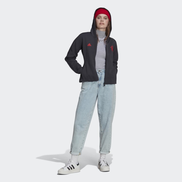 Jaqueta Adidas Fc Bayern Hino Cinza Noite