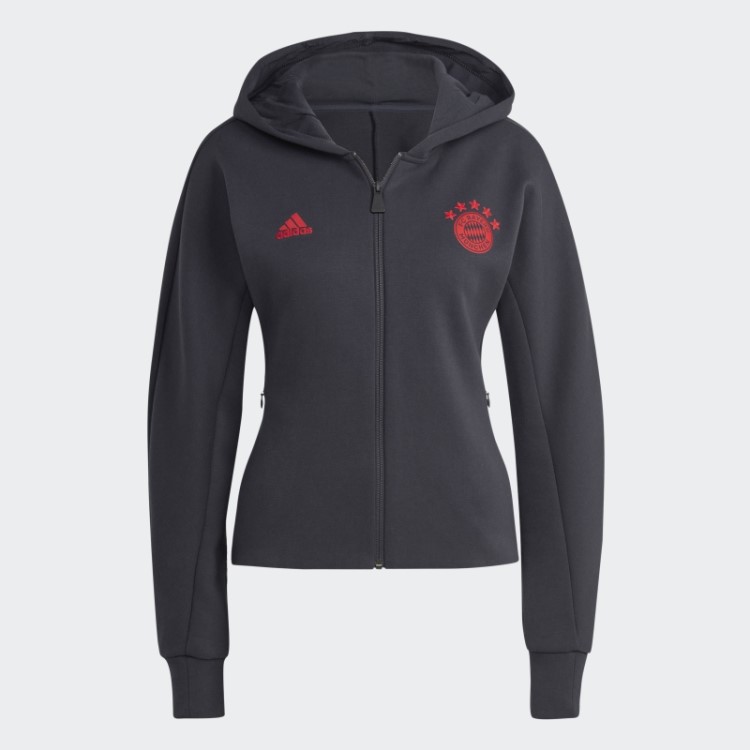 Jaqueta Adidas Fc Bayern Hino Cinza Noite
