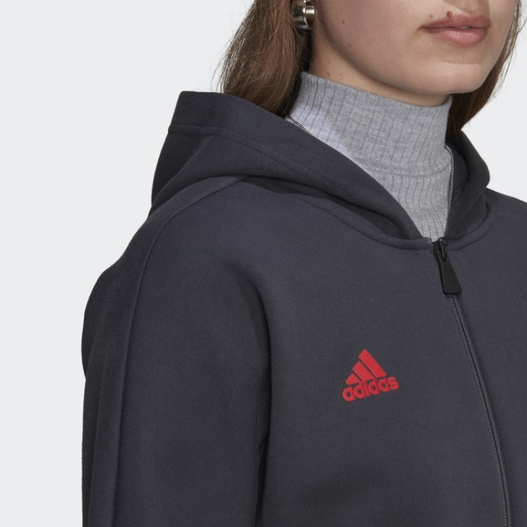 Jaqueta Adidas Fc Bayern Hino Cinza Noite