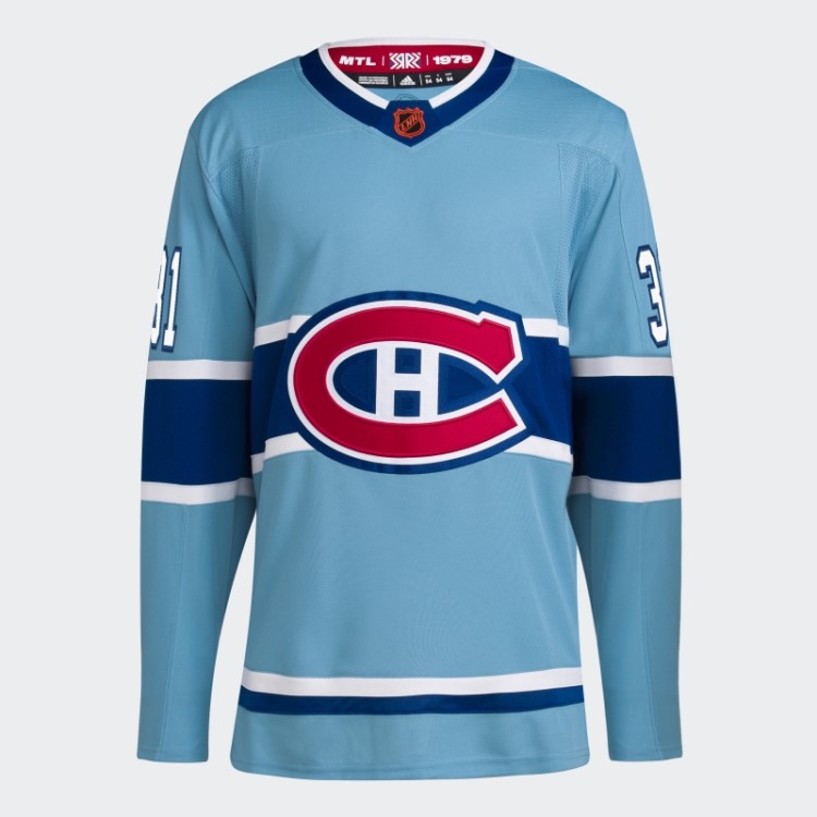 Canadiens Price Jersey Reverso Autêntico Com Marca De Palavra Sky Blue 10 Adidas