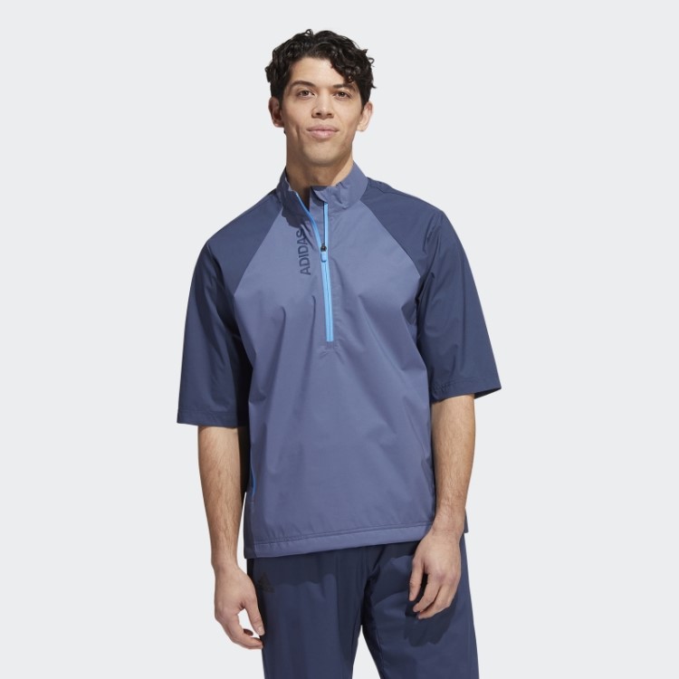 Jaqueta Provisória Azul Marinho Manga Curta Adidas