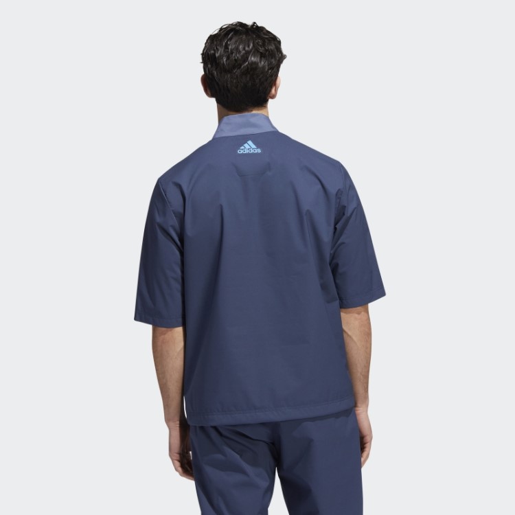 Jaqueta Provisória Azul Marinho Manga Curta Adidas