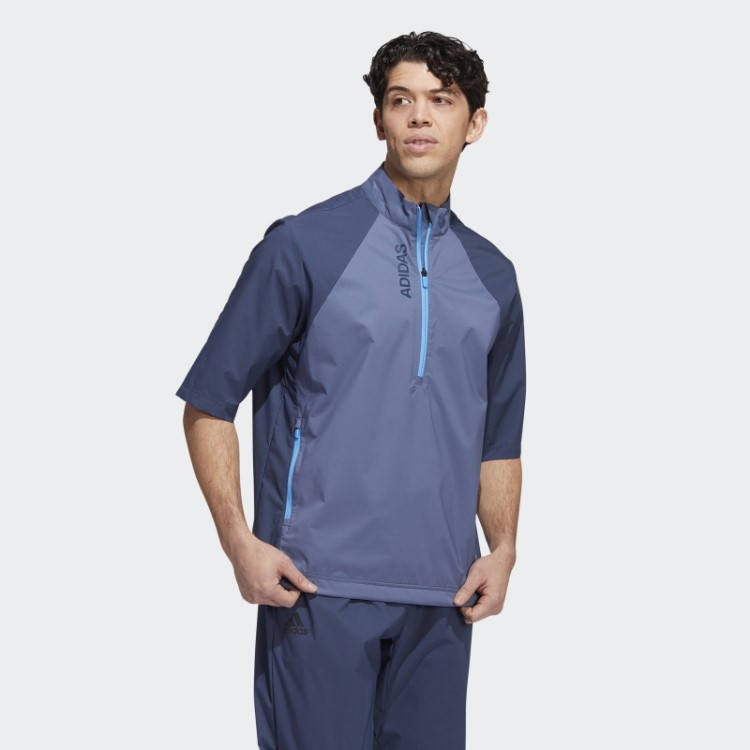 Jaqueta Provisória Azul Marinho Manga Curta Adidas