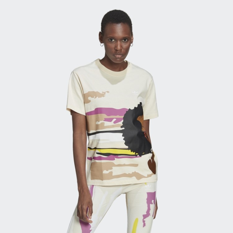 T-shirt Ecru Matiz Thebe Magugu Regular Adidas