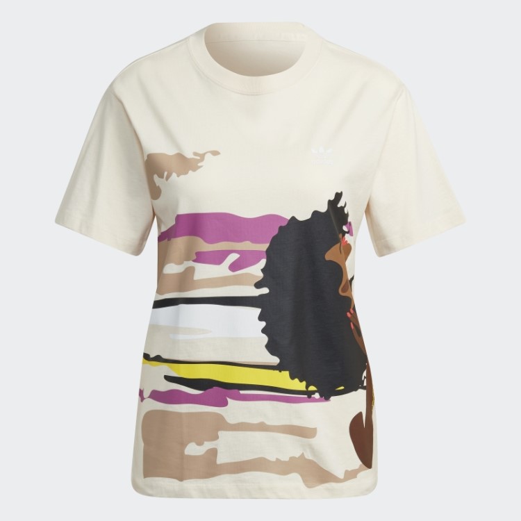 T-shirt Ecru Matiz Thebe Magugu Regular Adidas