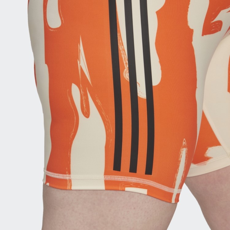 Bermuda Biker Adidas Ecru Tint Thebe Magugu (tamanho Grande)