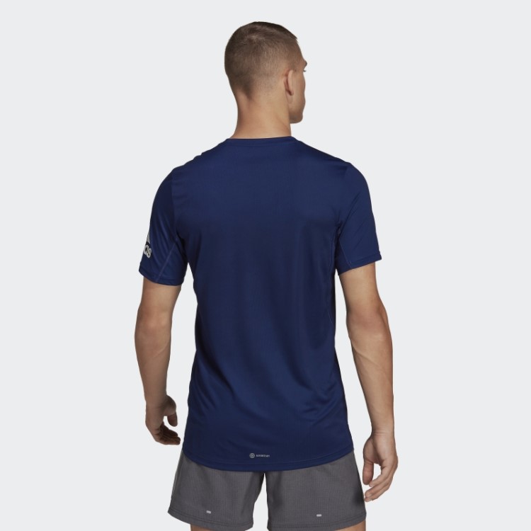 Camiseta Run It Azul Escura Adidas
