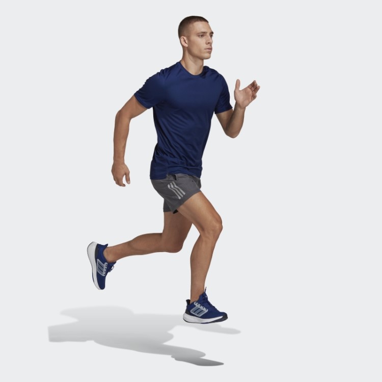 Camiseta Run It Azul Escura Adidas