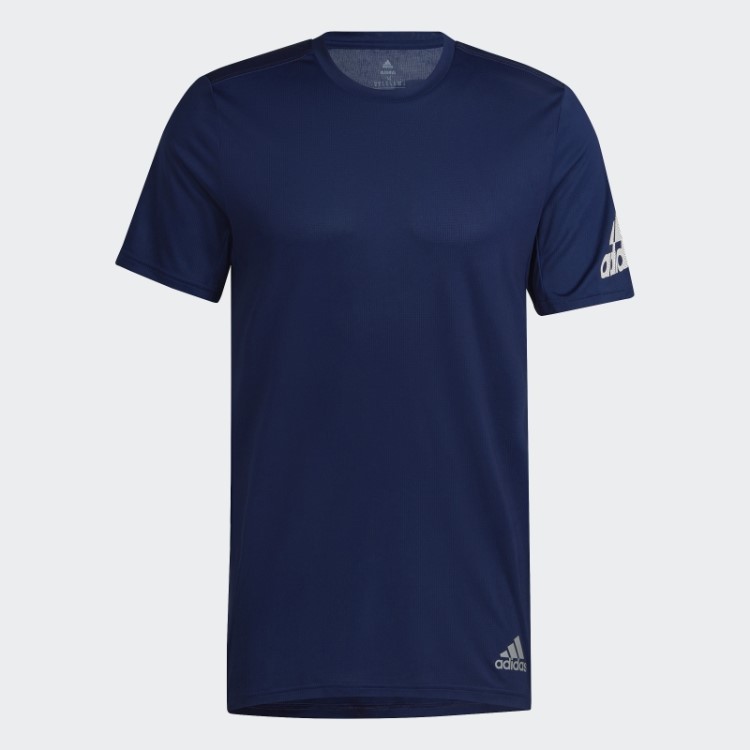 Camiseta Run It Azul Escura Adidas