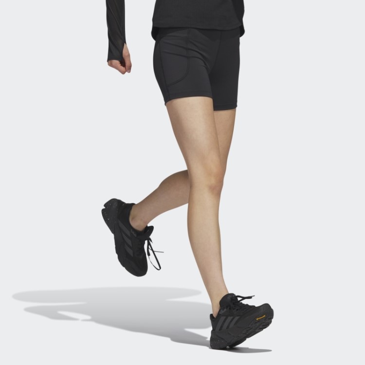 Leggings Curtas De 5 Polegadas De Corrida Diária Preta Adidas Estilosas