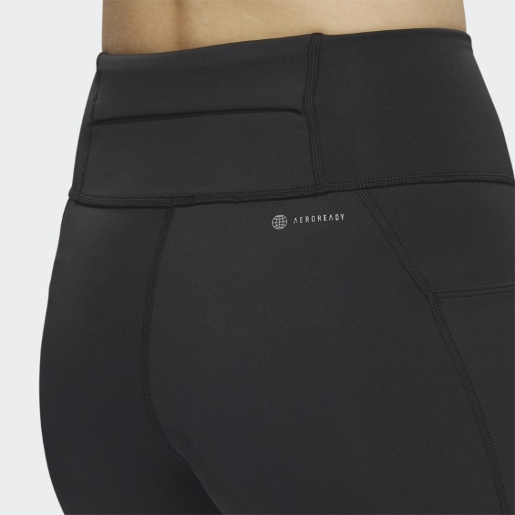 Leggings Curtas De 5 Polegadas De Corrida Diária Preta Adidas Estilosas
