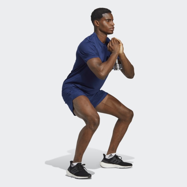 Calção Adidas Aeroready Projetado Para Movimento Azul Escuro