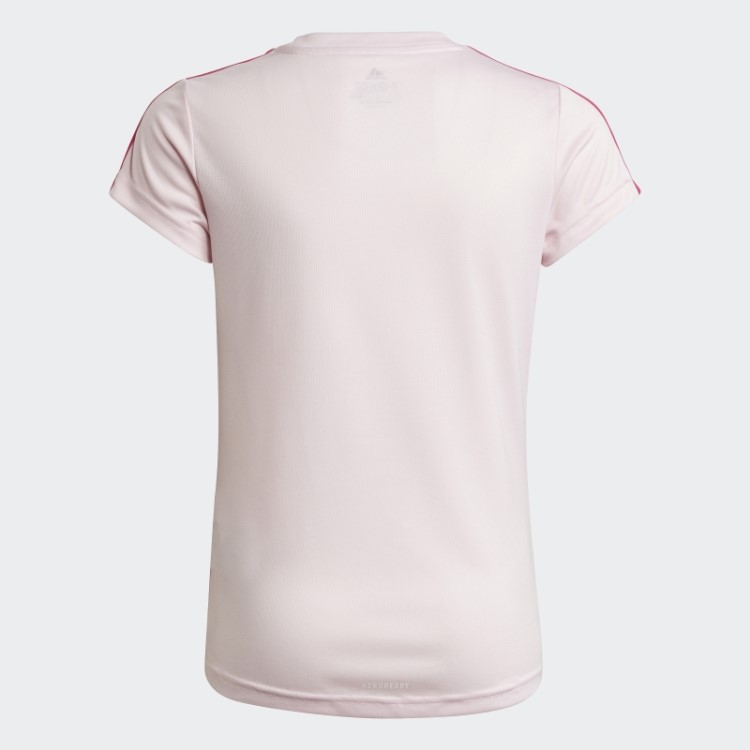 Camiseta Rosa Adidas Com As Três Listras