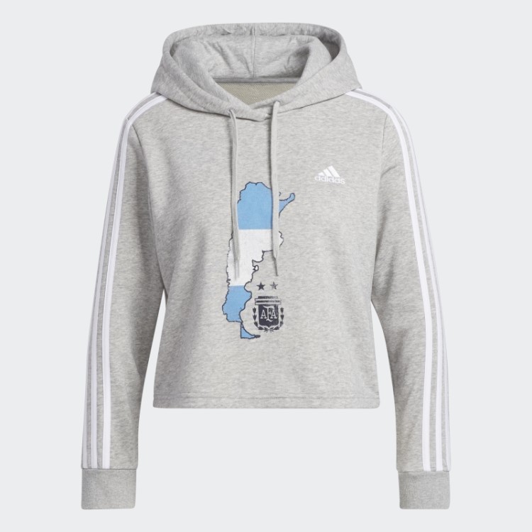 Moletom Cropped Cinza Adidas Argentina