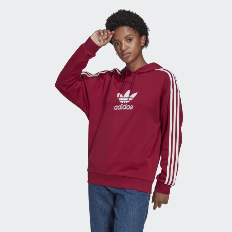 Moletom Com Capuz Adicolor Trefoil Bordô Adidas