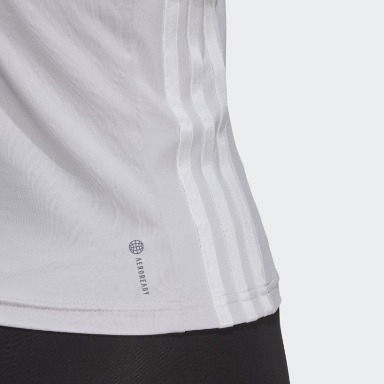 Regata Adidas Aeroready Train Essentials Regular Com As Três Listras Silver Dawn