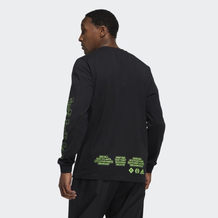 Camiseta Preta Com Gráfico Adidas Trae