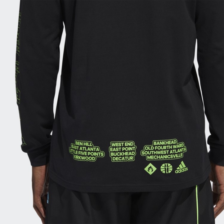Camiseta Preta Com Gráfico Adidas Trae