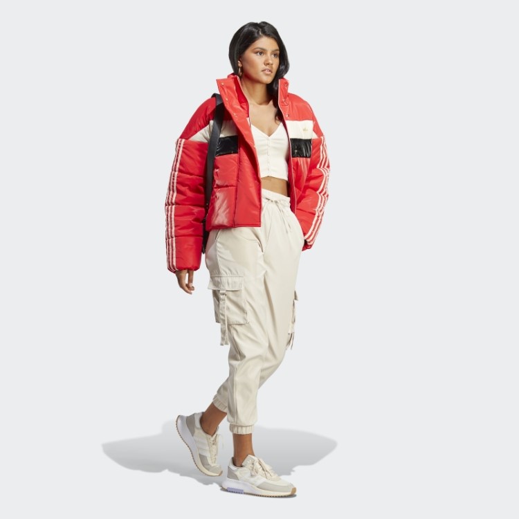 Jaqueta Adidas Ski Chic Puffer Vermelho Quente