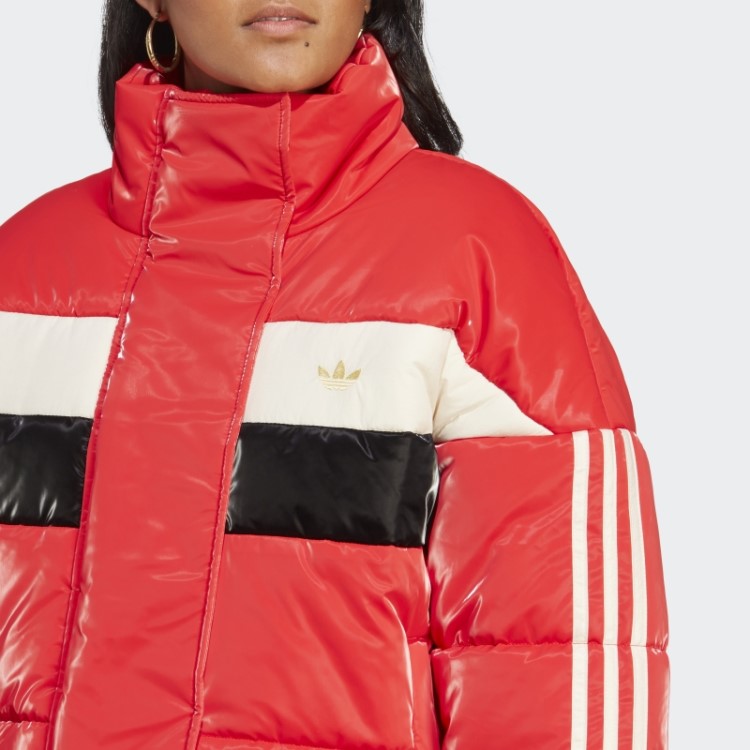 Jaqueta Adidas Ski Chic Puffer Vermelho Quente